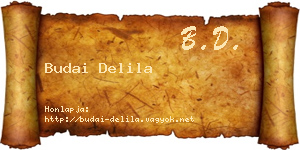 Budai Delila névjegykártya